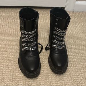 Circus by Sam Edelman combat Boots with chains size 7
